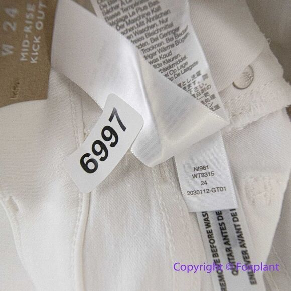 NEW Madewell Kick Out Crop Jeans in pure white, 24 - Picture 15 of 16